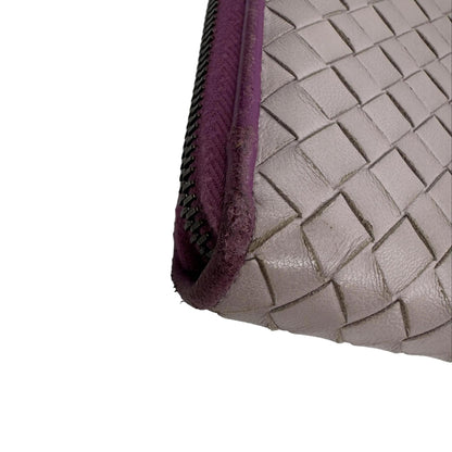 Pre-Owned Bottega Veneta Intrecciato Zippy Wallet (Purple) BOT.S.1003