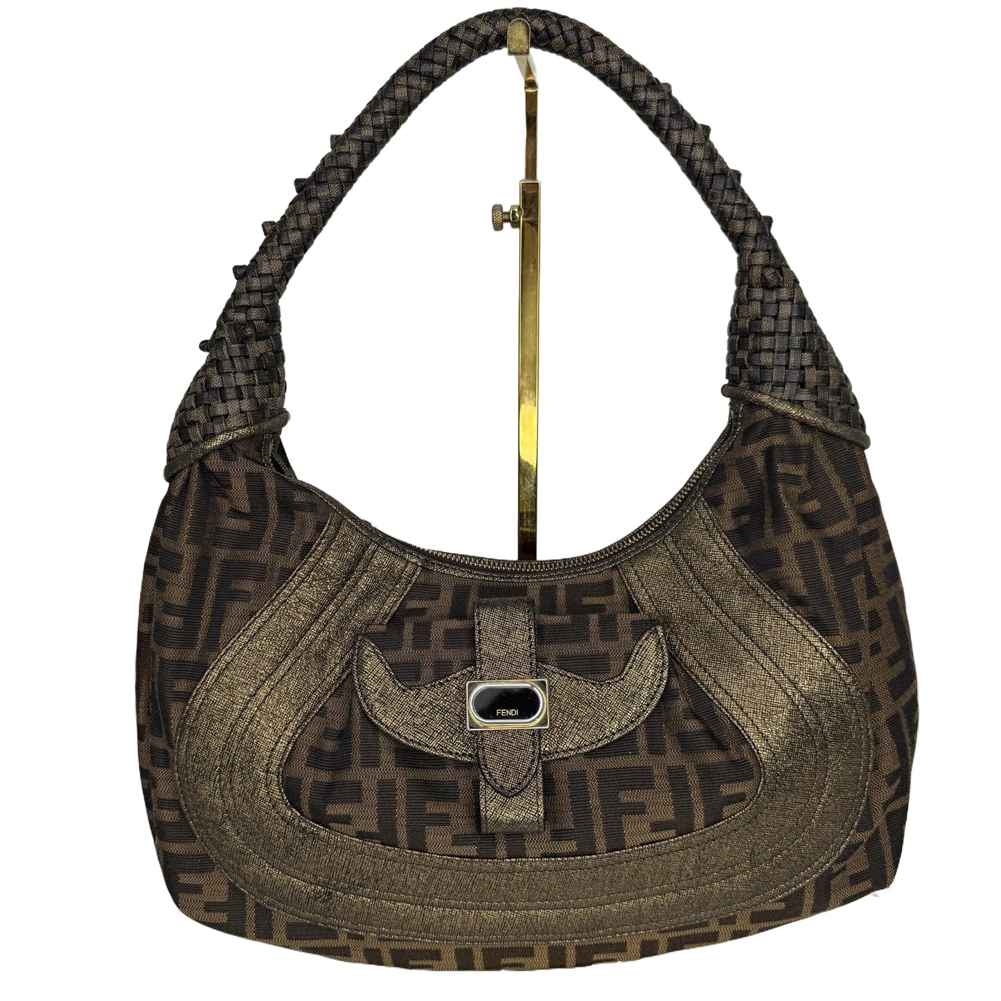 Pre-Owned Fendi Vintage Spy Canvas Hobo FEN.B.1005