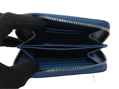 Pre-owned Louis Vuitton Zippy Coin Purse Epi Leather Wallet (Navy) LOU.S.1280