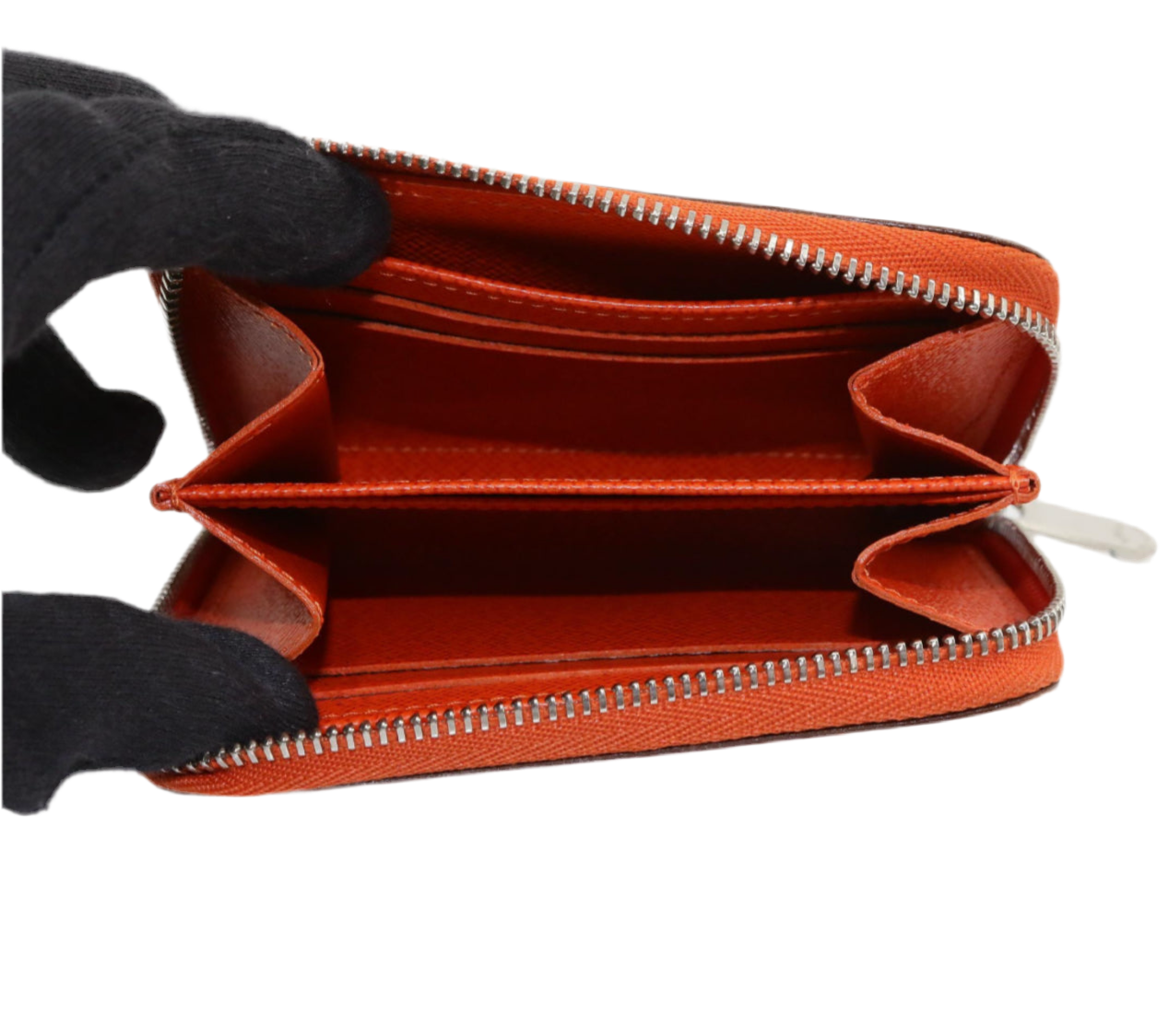 Pre-owned Louis Vuitton Zippy Coin Purse Epi Leather Wallet (Orange) LOU.S.1134