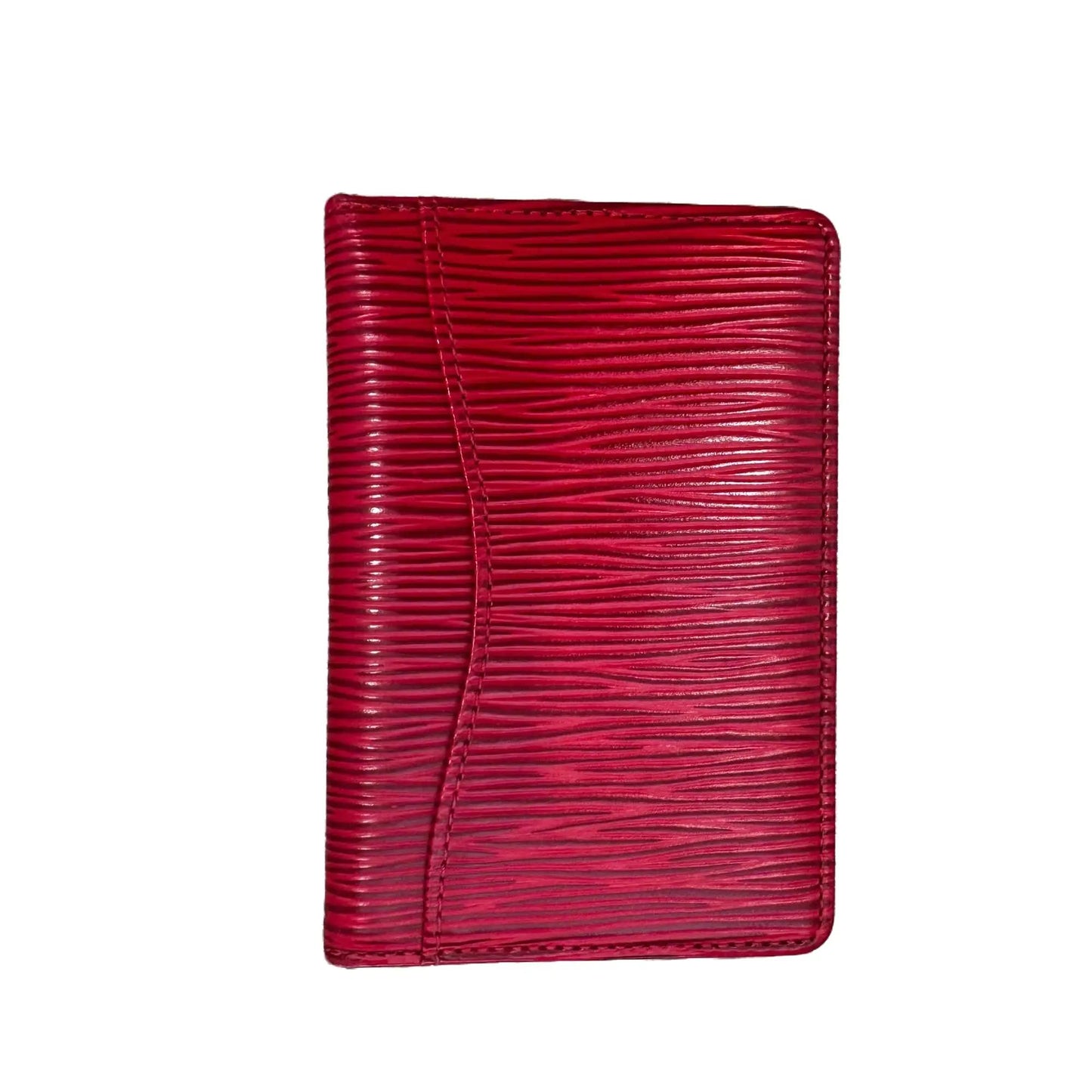 Pre-Owned Louis Vuitton Pocket Organizer Epi Leather Card Holder (Red) LOU.S.1246
