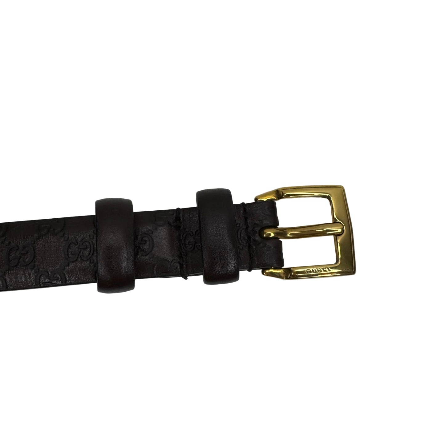 Pre-Owned Gucci Guccissima Leather Belt 85 (Brown)