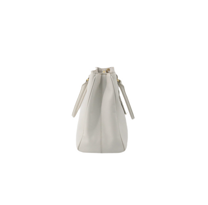 Pre-Owned Prada Galleria Saffiano Leather Shoulder Bag (Cream)