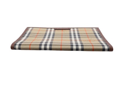 Preowned Burberry Haymark Check & Leather Agenda Cover-BUR.S.1002
