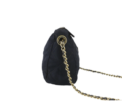 Pre-Owned Prada Quilted Nylon Chain Shoulder Bag (Blue)