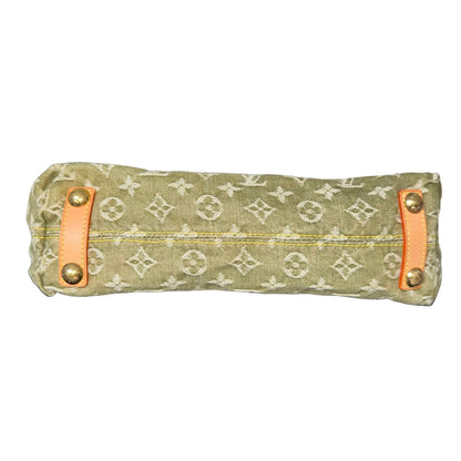 Pre-Owned Louis Vuitton Vintage 2006 Baggy PM Monogram Denim Shoulder Bag LOU.B.1175 (Green)