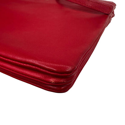 Pre-Owned Celine Triple Pochette Soft Leather Crossbody (Red) CEL.B.1005