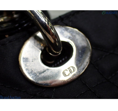 Pre-Owned Dior Lady Dior Large Nylon Top Handle Bag