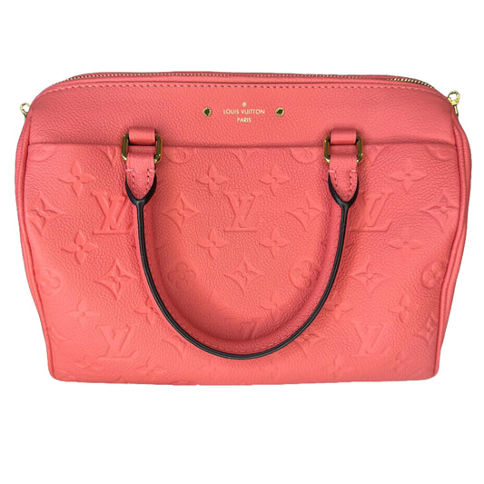 Pre-Owned Louis Vuitton Speedy 25 Empreinte Leather Bandolier Crossbody (Pink) LOU.B.1095