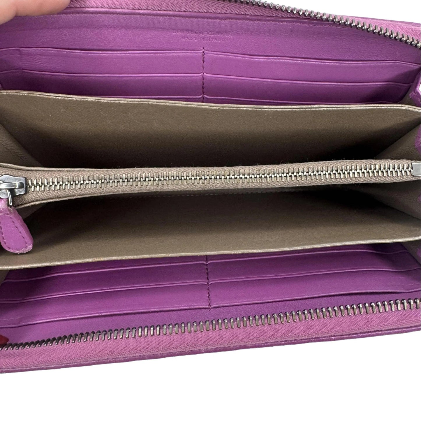 Pre-Owned Bottega Veneta Intrecciato Zippy Wallet (Purple) BOT.S.1003