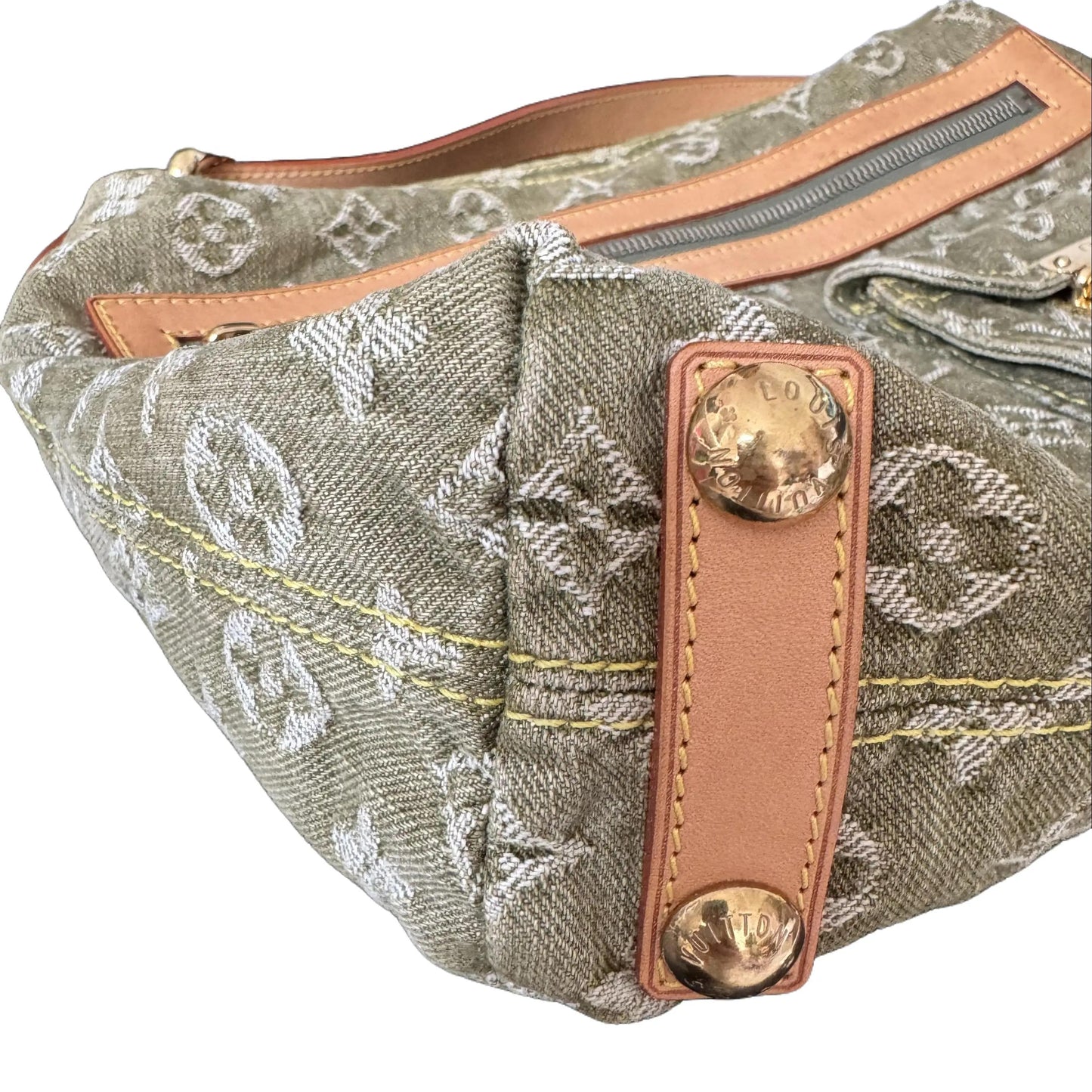 Pre-Owned Louis Vuitton Vintage 2006 Baggy PM Monogram Denim Shoulder Bag LOU.B.1175 (Green)
