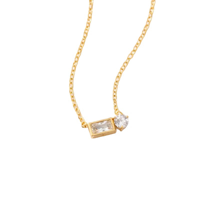 Fashion Zircon Geometric Waterproof Gold Necklace