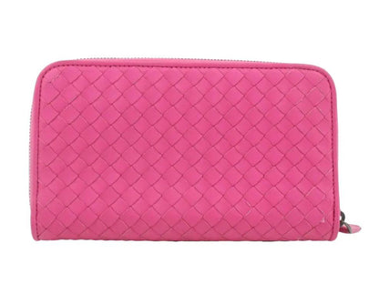 Pre-Owned Bottega Veneta Intrecciato Zippy Wallet (Pink) BOT.S.1006