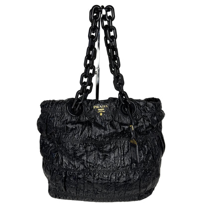 Pre-Owned Prada Gaufre Large Gathered Patent Leather Tote Bag PRA.B.1013