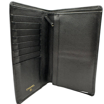 Pre-Owned Chanel Coco Button Calf Leather Long Wallet CHA.S.1008