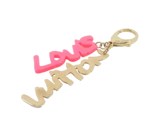 Pre-Owned Louis Vuitton Stephen Sprouse Graffiti Bag Charm (Pink) Limited Edition LOU.A.1034