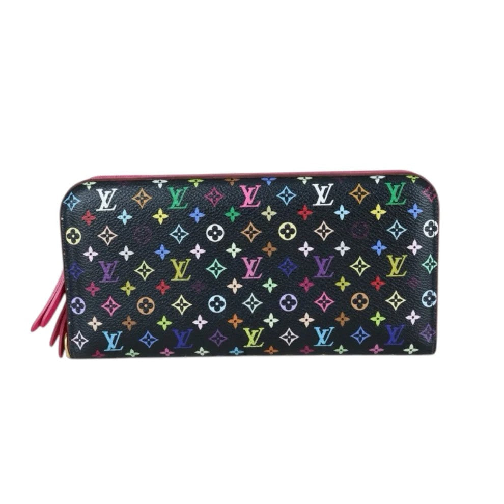 Pre-Owned Louis Vuitton Insolite Long Wallet Monogram Multicolor Takashi Murakami (Black) LOU.S.1104