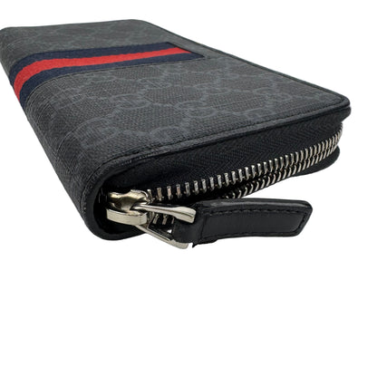 Pre-Owned Gucci Web GG Supreme Coated Canvas Long Zippy Wallet GUC.S.1024