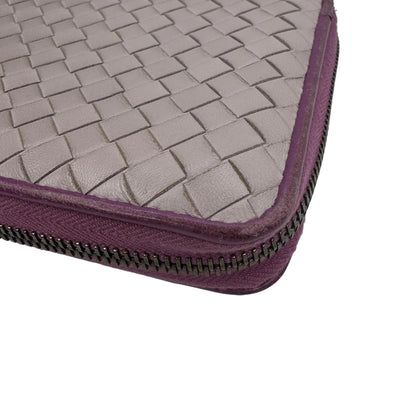 Pre-Owned Bottega Veneta Intrecciato Zippy Wallet (Purple) BOT.S.1003