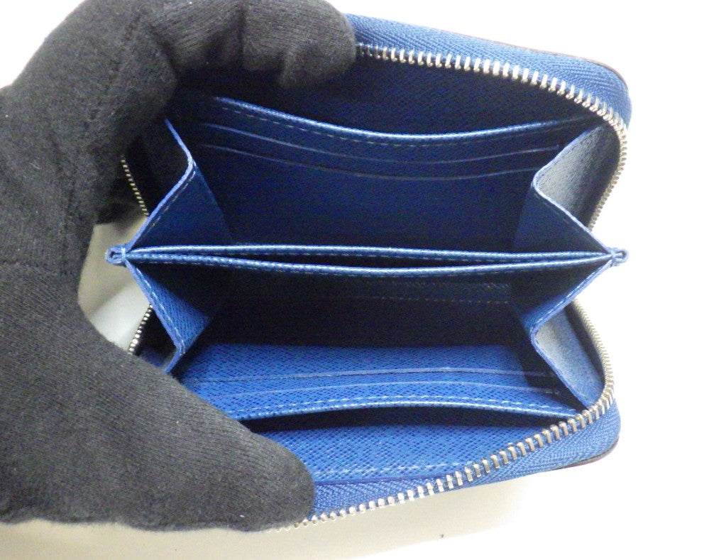 Pre-owned Louis Vuitton Zippy Coin Purse Epi Leather Wallet (Navy) LOU.S.1280