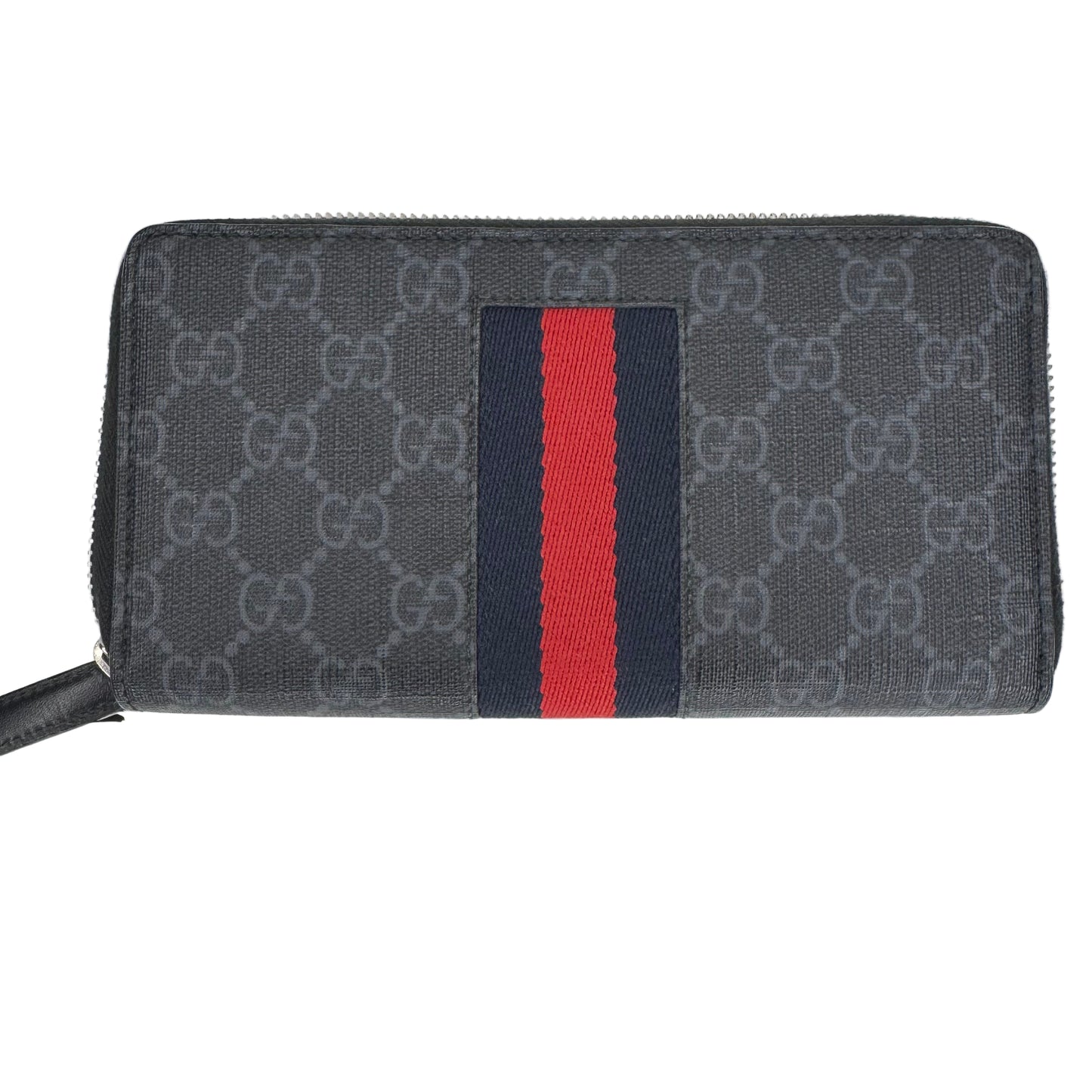 Pre-Owned Gucci Web GG Supreme Coated Canvas Long Zippy Wallet GUC.S.1024