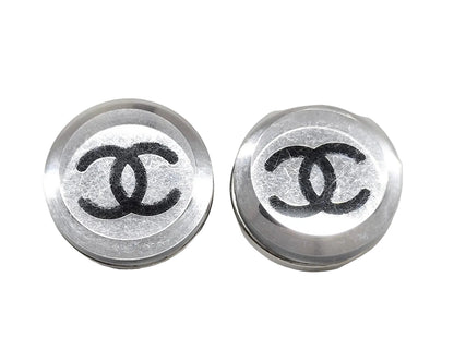 Preowned Chanel Circle Mirror CC 2004 Pierced Earrings-CHA.J.1078