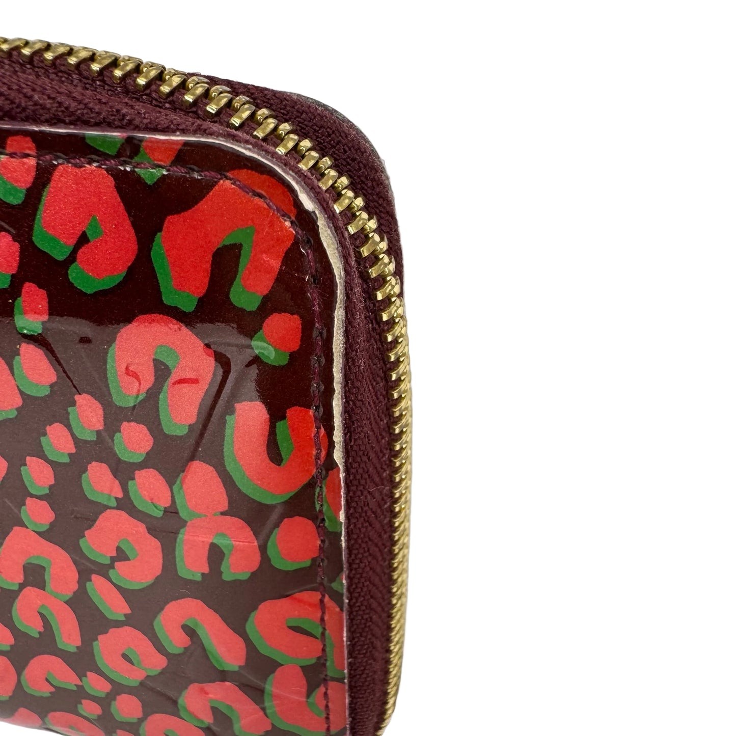 Pre-Owned Louis Vuitton Zippy Stephen Sprouse Leopard Graffiti Vernis Leather Wallet LOU.S.1293