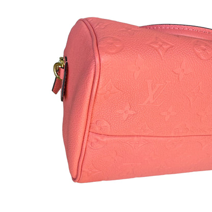 Pre-Owned Louis Vuitton Speedy 25 Empreinte Leather Bandolier Crossbody (Pink) LOU.B.1095
