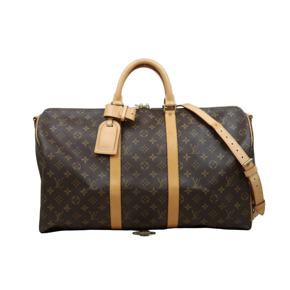 Pre-Owned Louis Vuitton Keepall 50 Bandoulier Monogram Coated Canvas Travel Bag LOU.T.1012