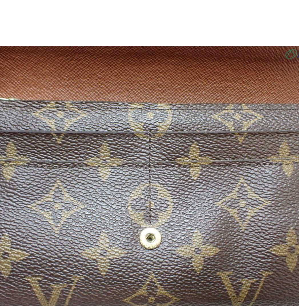 Pre-Owned Louis Vuitton Sarah Monogram Classic Long Wallet w Initials LOU.S.1150