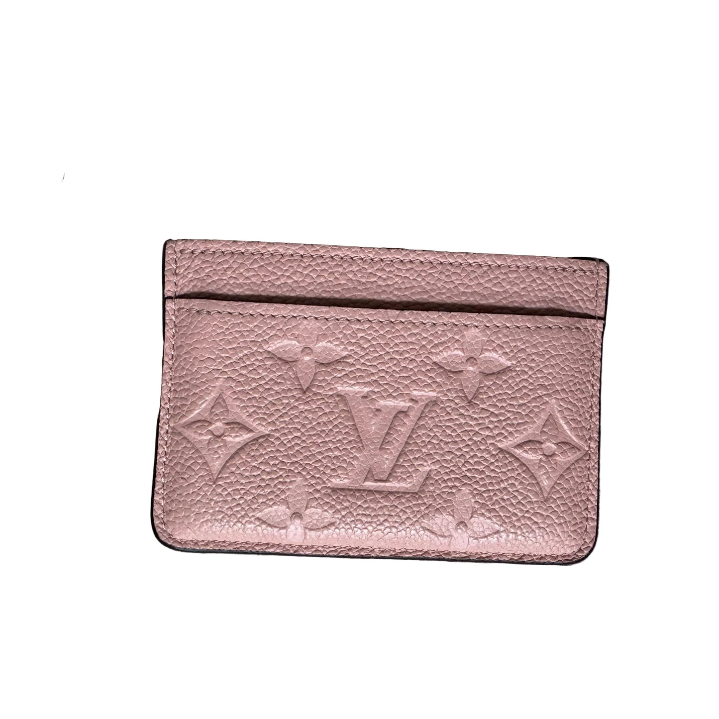 Pre-Owned Louis Vuitton Card Holder Monogram Empreinte Leather (Pink) LOU.S.1286