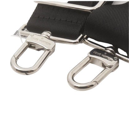 Preowned Louis Vuitton Guitar Strap w/ Silver Hardware (Black)-LOU.S.1079