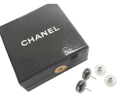 Preowned Chanel Circle Mirror CC 2004 Pierced Earrings-CHA.J.1078