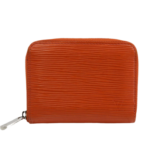 Pre-owned Louis Vuitton Zippy Coin Purse Epi Leather Wallet (Orange) LOU.S.1134
