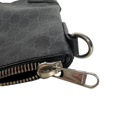 Pre-Owned Gucci Web Medium GG Supreme Coated Crossbody (Black) GUC.B.1047