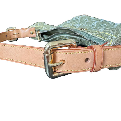 Pre-Owned Louis Vuitton Vintage 2006 Baggy PM Monogram Denim Shoulder Bag LOU.B.1175 (Green)