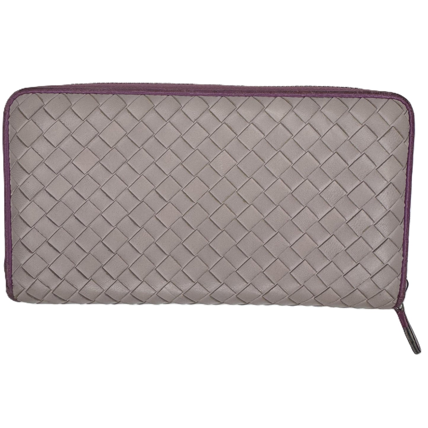 Pre-Owned Bottega Veneta Intrecciato Zippy Wallet (Purple) BOT.S.1003