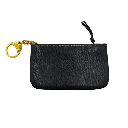 Pre-Owned Loewe Card and Coin Leather Pouch (Navy) LOE.S.1000