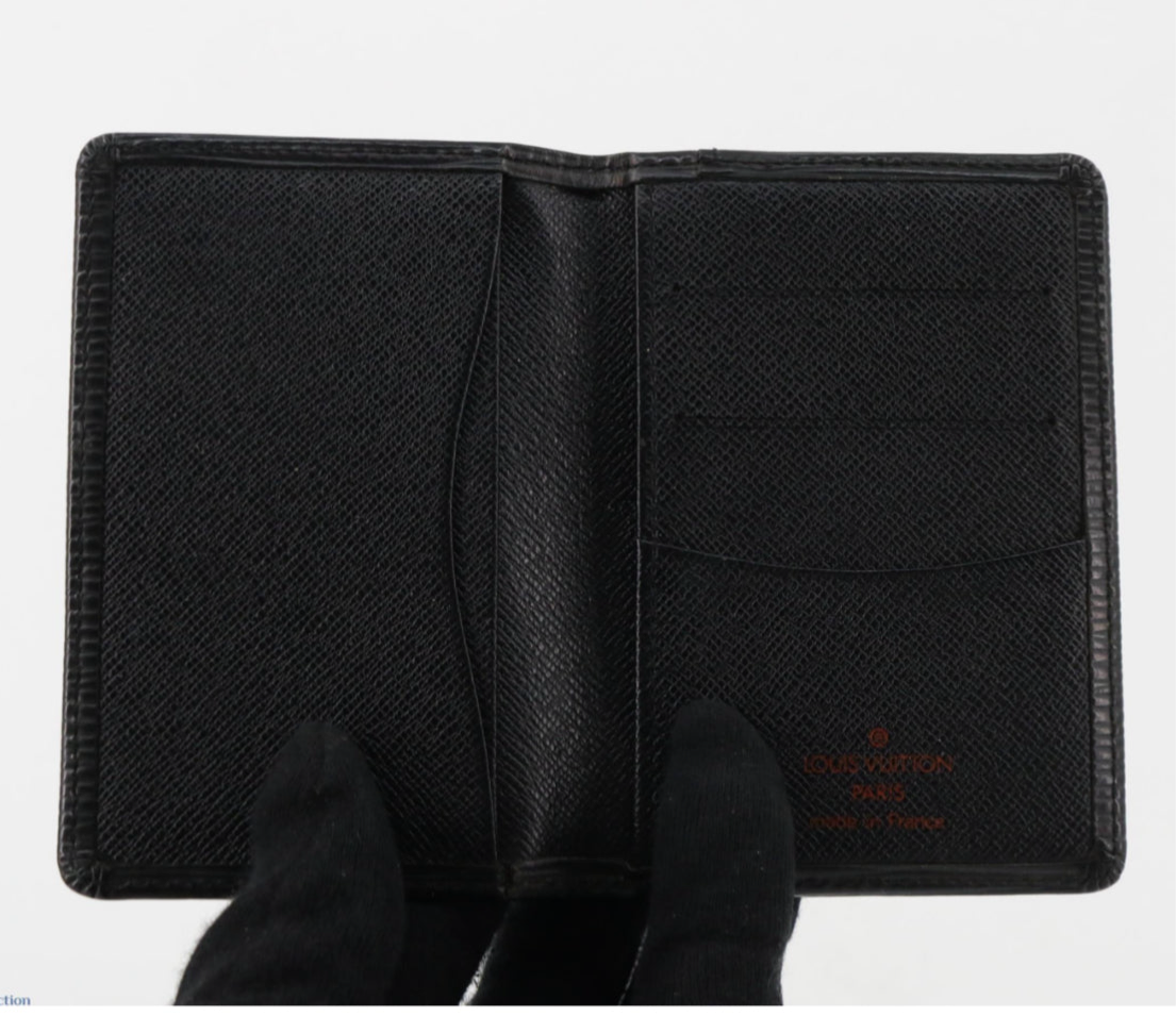Pre-Owned Louis Vuitton Pocket Organizer Epi Leather Card Holder (Black) LOU.S.1110