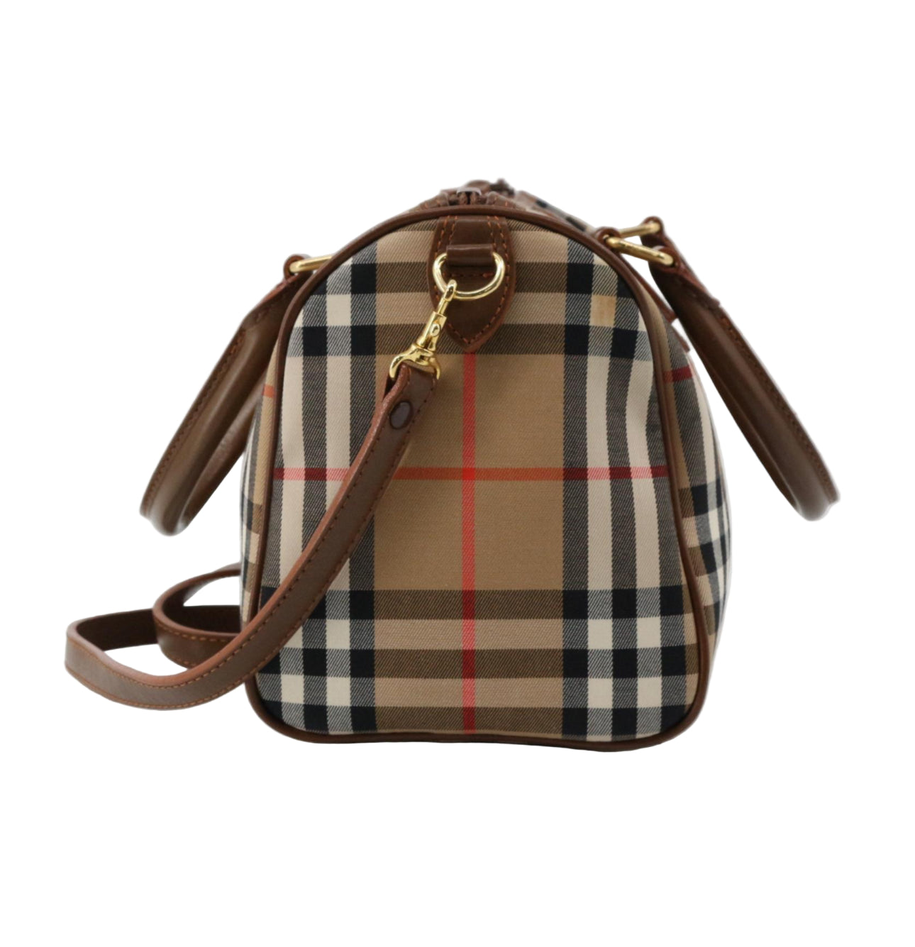 Pre-Owned Burberry Boston Haymark Check Top Handle with Strap BUR.B.1017