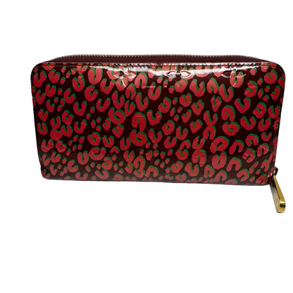 Pre-Owned Louis Vuitton Zippy Stephen Sprouse Leopard Graffiti Vernis Leather Wallet LOU.S.1293