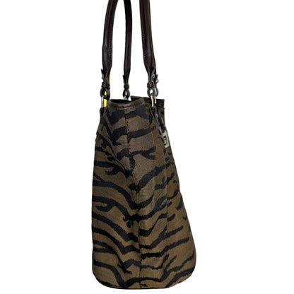 Pre-Owned Fendi Small Tiger Print Tote FEN.B.1004