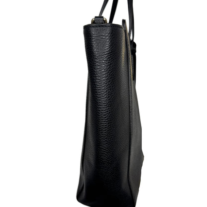Pre-Owned Gucci Vertical Swing Leather Tote Bag with Strap (Black) GUC.B.1085
