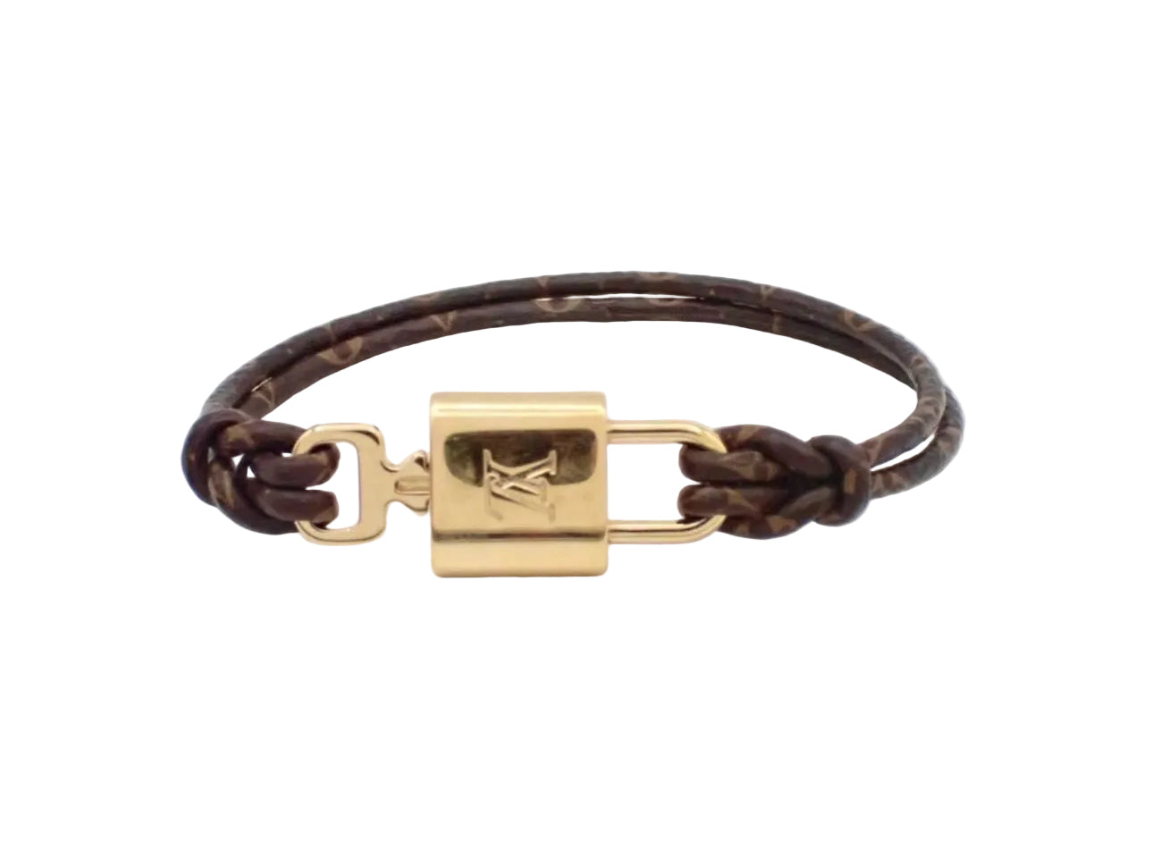 Pre-Owned Louis Vuitton LV Padlock Bracelet (Monogram) LOU.J.1007