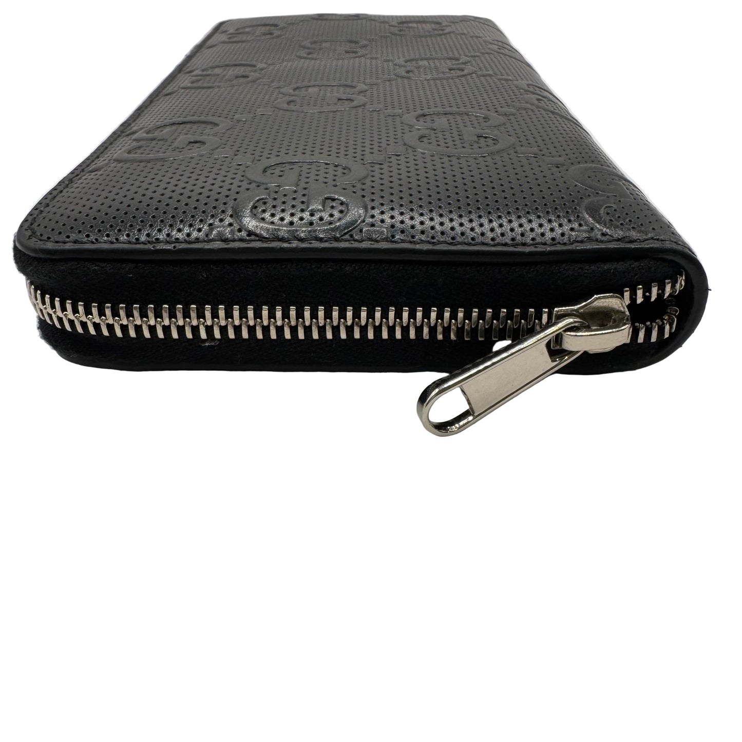 Pre-Owned Gucci Jumb GG Zip Around Large Wallet (Black) GUC.S.1010