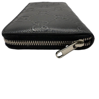 Pre-Owned Gucci Jumb GG Zip Around Large Wallet (Black) GUC.S.1010