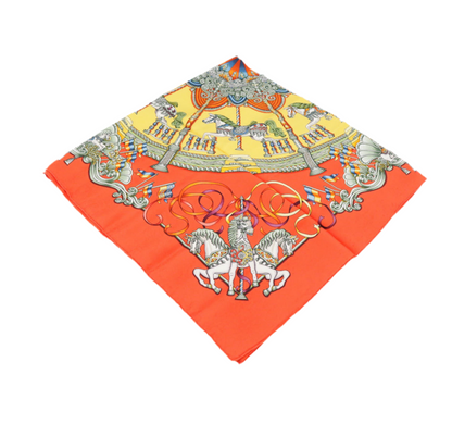 Pre-Owned Hermes Carre 90 Lunapark Silk Scarf
