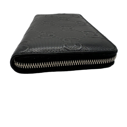Pre-Owned Gucci Jumb GG Zip Around Large Wallet (Black) GUC.S.1010