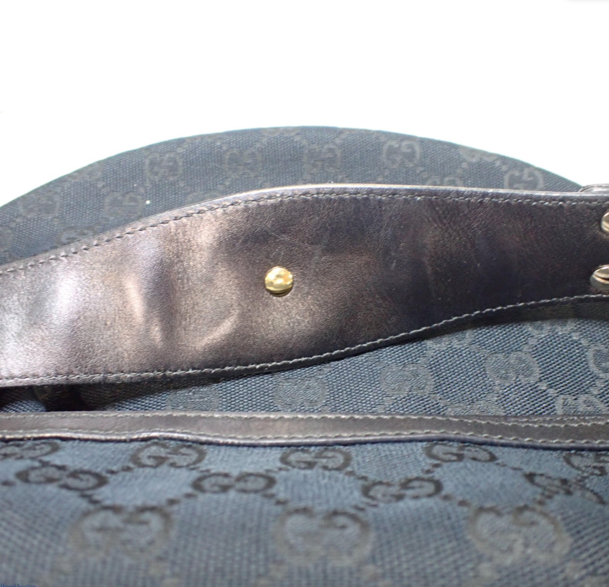 Pre-Owned Gucci Horsebit GG Canvas & Leather Shoulder Bag GUC.B.1033