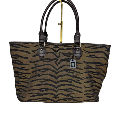 Pre-Owned Fendi Small Tiger Print Tote FEN.B.1004